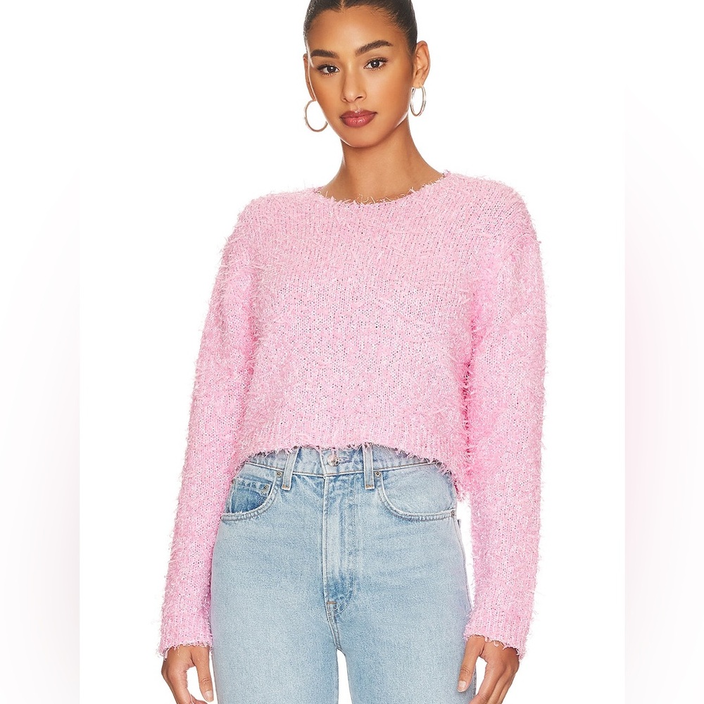 Lovers and Friends XS Mandy Shaggy Cropped Sweater